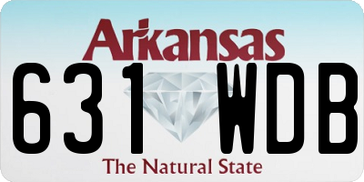 AR license plate 631WDB