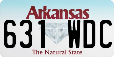 AR license plate 631WDC