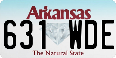 AR license plate 631WDE