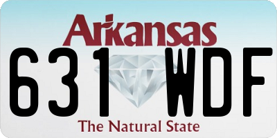 AR license plate 631WDF
