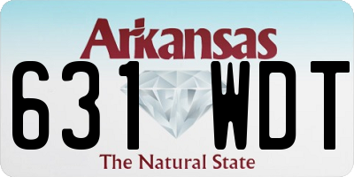 AR license plate 631WDT