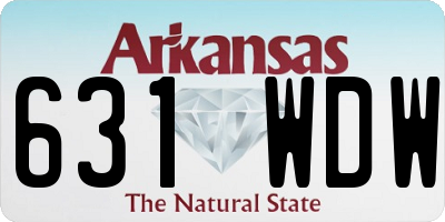 AR license plate 631WDW