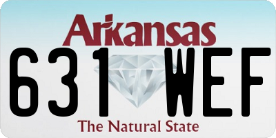 AR license plate 631WEF