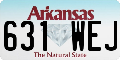 AR license plate 631WEJ