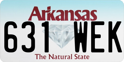 AR license plate 631WEK