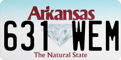 AR license plate 631WEM