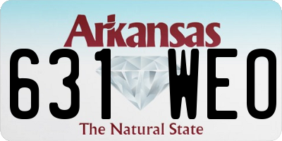 AR license plate 631WEO