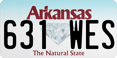 AR license plate 631WES