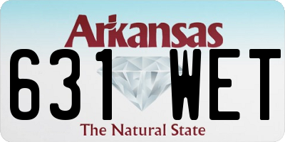 AR license plate 631WET