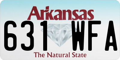 AR license plate 631WFA