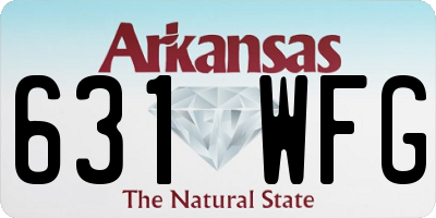 AR license plate 631WFG