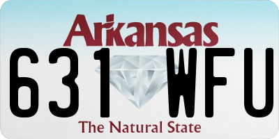 AR license plate 631WFU