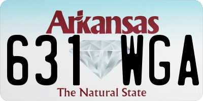 AR license plate 631WGA
