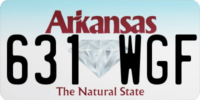 AR license plate 631WGF