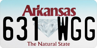 AR license plate 631WGG