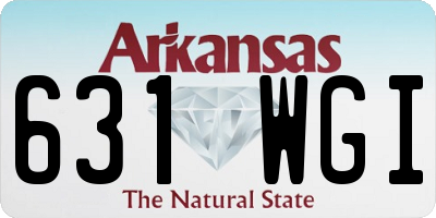 AR license plate 631WGI
