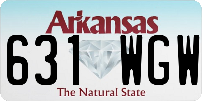 AR license plate 631WGW