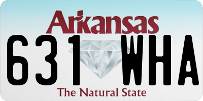 AR license plate 631WHA