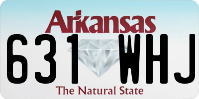 AR license plate 631WHJ