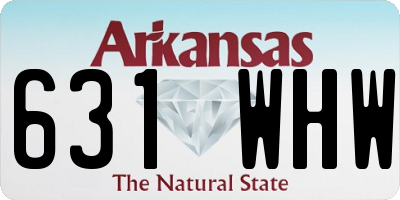 AR license plate 631WHW