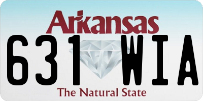 AR license plate 631WIA