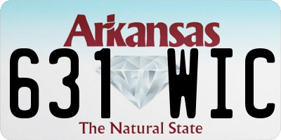 AR license plate 631WIC