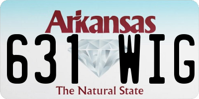 AR license plate 631WIG