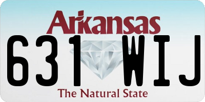 AR license plate 631WIJ