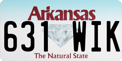 AR license plate 631WIK