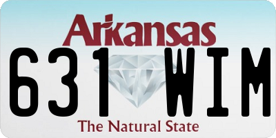 AR license plate 631WIM