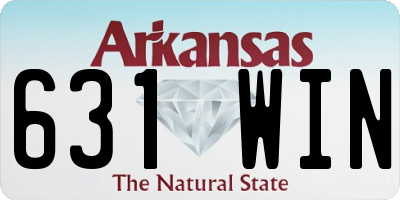 AR license plate 631WIN