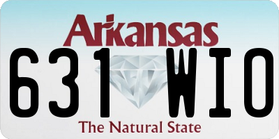 AR license plate 631WIO