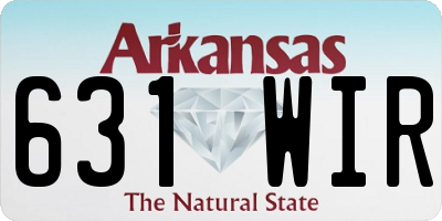 AR license plate 631WIR