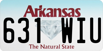 AR license plate 631WIU