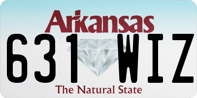 AR license plate 631WIZ