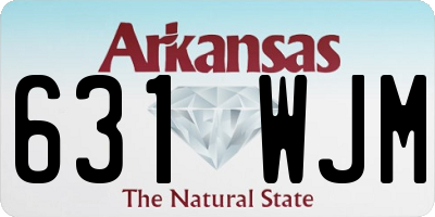 AR license plate 631WJM