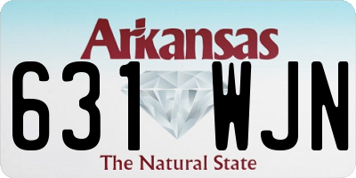 AR license plate 631WJN