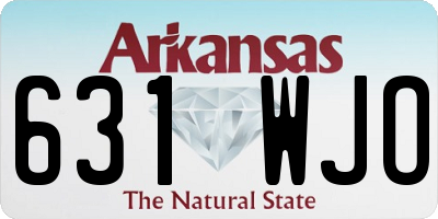 AR license plate 631WJO