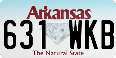 AR license plate 631WKB