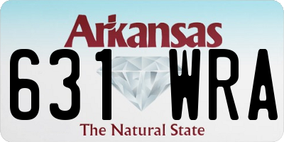 AR license plate 631WRA