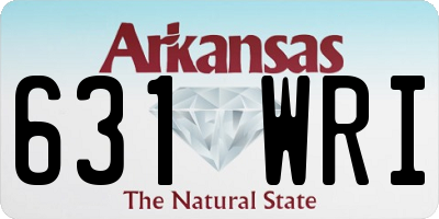AR license plate 631WRI