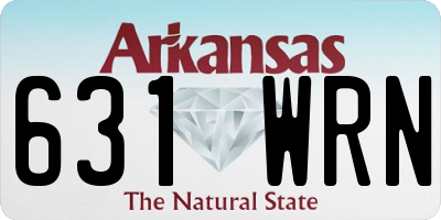 AR license plate 631WRN