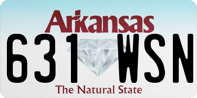AR license plate 631WSN