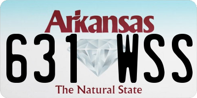 AR license plate 631WSS