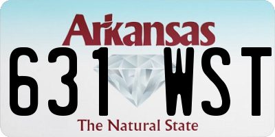 AR license plate 631WST