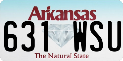 AR license plate 631WSU