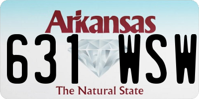 AR license plate 631WSW