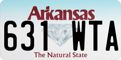 AR license plate 631WTA
