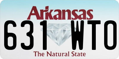 AR license plate 631WTO