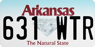AR license plate 631WTR